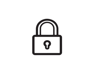 Stylish furniture lock design in sleek line art illustration