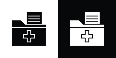 Medical history icon. simple glyph icon. Vector solid isolated black illustration.