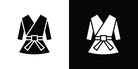 Kimono icon. simple glyph icon. Vector solid isolated black illustration. © iconic