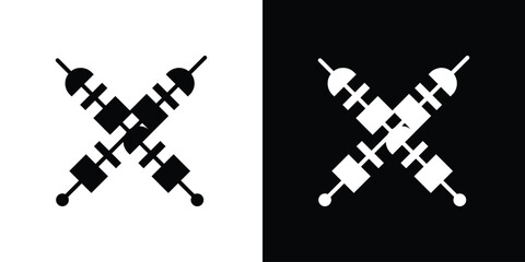 Kebab icon. simple glyph icon. Vector solid isolated black illustration. © iconic