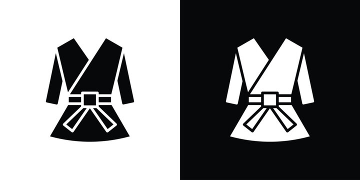 Kimono icon. simple glyph icon. Vector solid isolated black illustration.