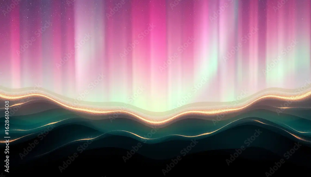 Poster abstract background vector illustration with a colorful light wave pattern