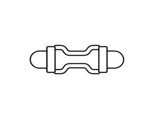 Clean furniture strap icon in sleek elegant line drawing