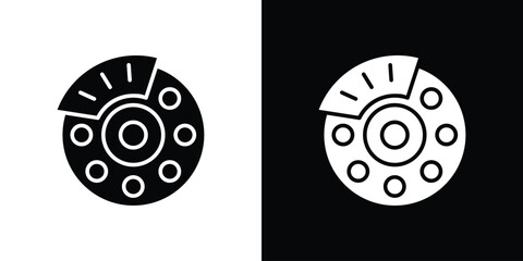 Disk brake icon. simple glyph icon. Vector solid isolated black illustration.