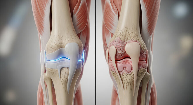 Medical Visualization: Arthritis of the Knee Joint.