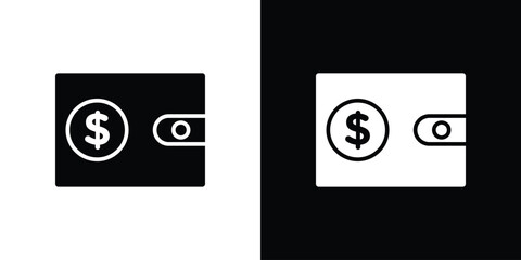 Digital wallet icon. simple glyph icon. Vector solid isolated black illustration.