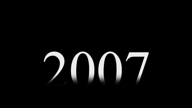 Analog counter counting up from 2000 to 2026 background. Time-lapse speed. Happy new year eve number counter.