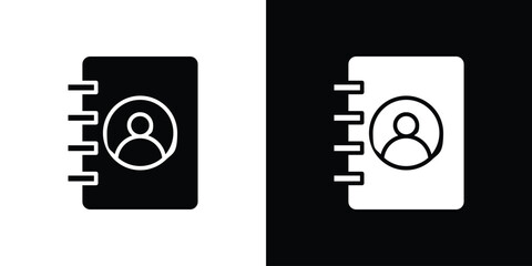 Contact book icon. simple glyph icon. Vector solid isolated black illustration.