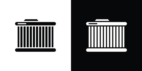 car radiator icon. simple glyph icon. Vector solid isolated black illustration.