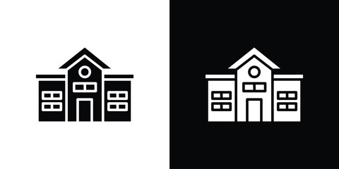 Campus icon. simple glyph icon. Vector solid isolated black illustration.