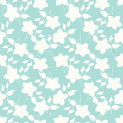 Watercolor seamless pattern with garden flowers. Vintage spring or summer floral pattern. Flower seamless pattern. Botanical art. Wedding floral