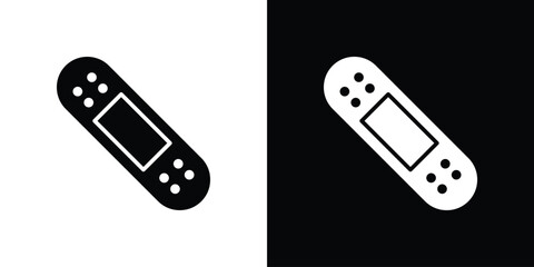 Band aid icon. simple glyph icon. Vector solid isolated black illustration.