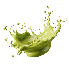 Vibrant Green Liquid Splash: Perfect for Food & Beverage Branding