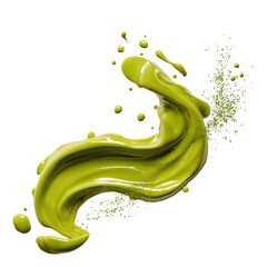 Vibrant Lime Green Liquid Splash: Dynamic Texture for Design