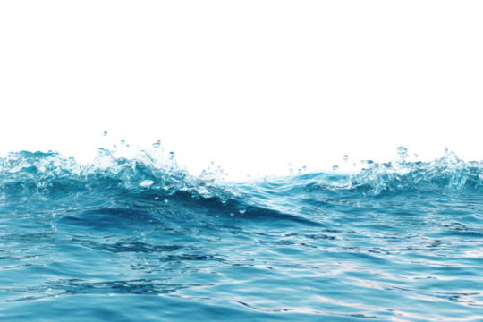 Ocean waves crashing on a dark background