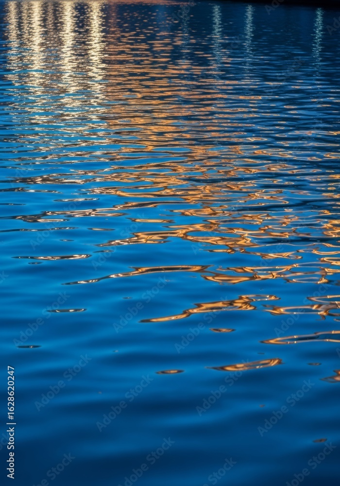 Poster water reflection abstract - abstract of water with reflections of light and color. perfect for backg
