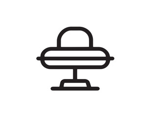 Stylish hat stand concept in minimalist two dimensional vector design