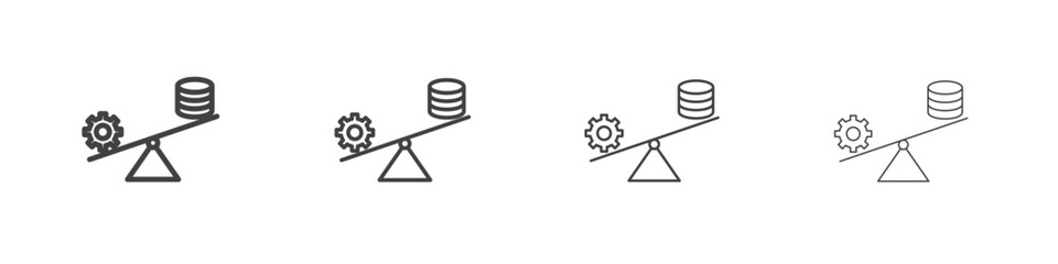 Leverage icon symbol pictogram. outline black style