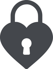 Check out our latest glyph style icon of heart lock