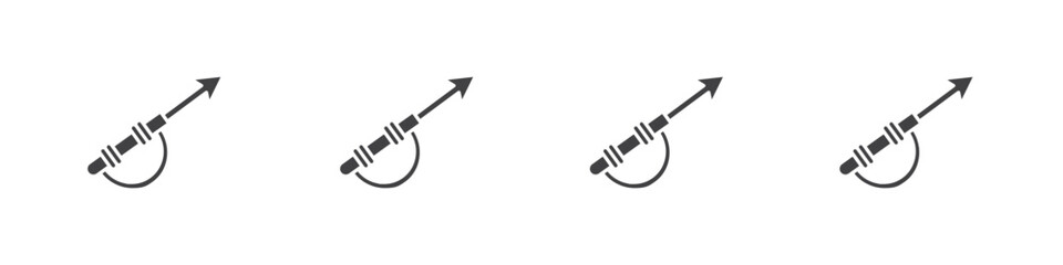 Harpoon icon symbol pictogram. outline black style