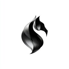 Fototapeta premium Abstract horse head design in black and white.