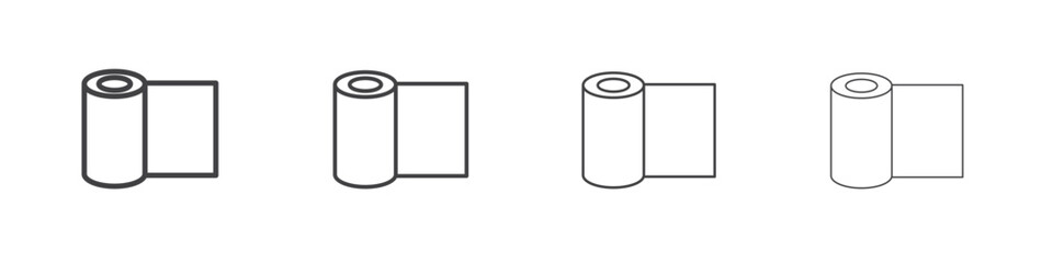 foil roll icon symbol pictogram. outline black style