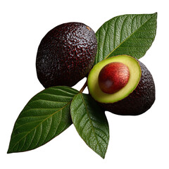 Vibrant Black Avocados: Close-up Photography of Fresh Fruit