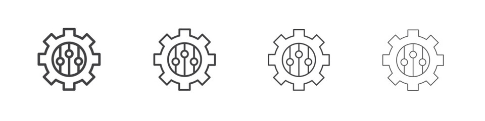 Customized icon symbol pictogram. outline black style