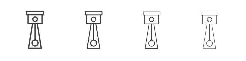 Car Piston icon symbol pictogram. outline black style