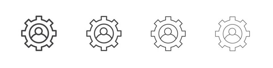 Business development icon symbol pictogram. outline black style