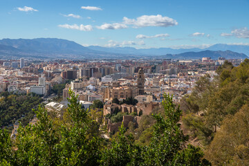 Exposure done from the Gibralfaro Mirador, of the city of Malaga, Spain