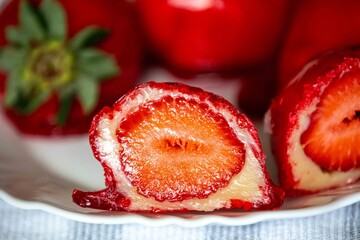 Strawberry of Love, a sweet treat that went viral in 2025, made with fresh strawberries, white...