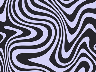 Psychedelic Wavy Stripes Background
