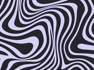 Psychedelic Wavy Stripes Background
