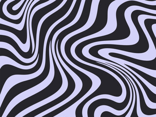 Psychedelic Wavy Stripes Background.
