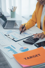 Planning analysis graph company finance strategy statistics success concept and planning for future in office room. financial accounting concept