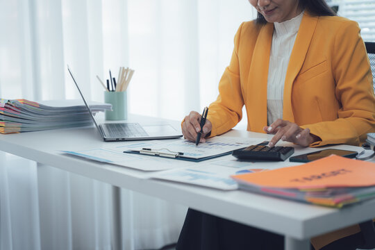 Planning analysis graph company finance strategy statistics success concept and planning for future in office room. financial accounting concept