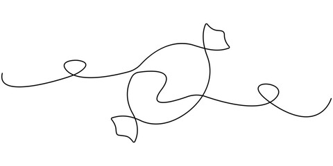 Candy sticks vector one line continuous drawing illustration, Continuous one line drawing of chocolate bar, Sweet candy set hand drawn vector. 