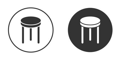 Stool icons pack. vector glyph flat icons