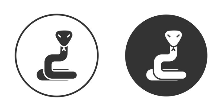 Snake icons pack. vector glyph flat icons