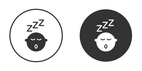 Fototapeta premium Sleeping baby icons pack. vector glyph flat icons