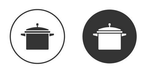 pressure cooker icons pack. vector glyph flat icons