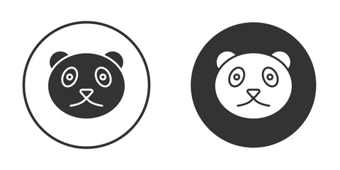 Fototapeta premium Panda icons pack. vector glyph flat icons