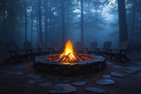 Fire pit in the woods with adi adi adi adi adi adi.