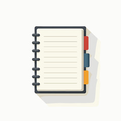 Simple digital diary illustration on soft background, note-taking concept