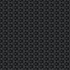 White Line Diagonal Caning Lattice Pattern on Black Background
