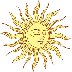sun cartoon illustration