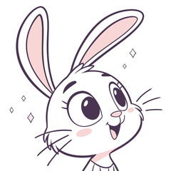 cat so cute and white background vector