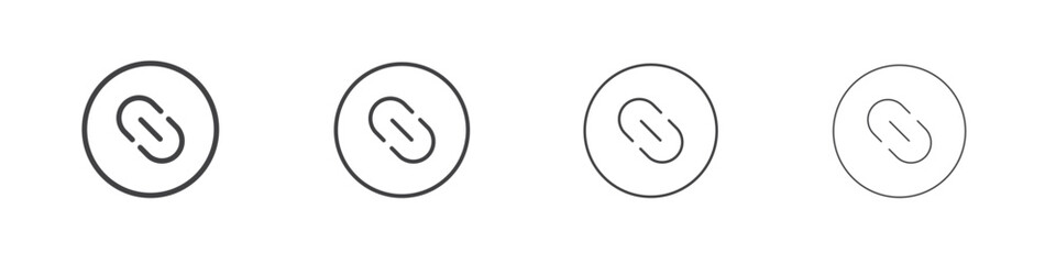 Link icon outlines - vector simple illustration