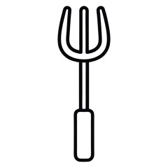 Art of garden fork isolated on white background